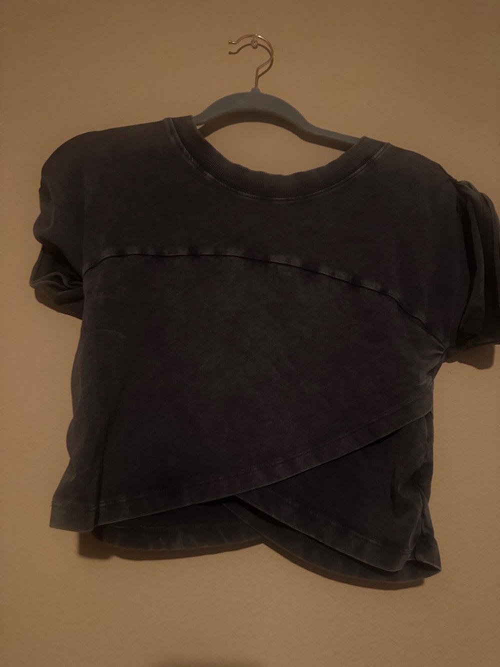 FP Movement by Free People Washed Black Cropped Layered Tee